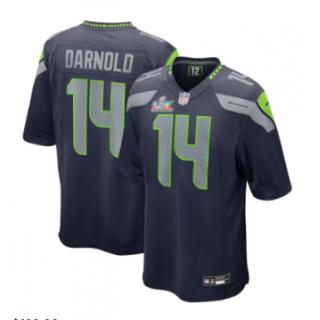 Sam Darnold, Seattle Seahawks Nike Super Bowl LX Patch Game Jersey - College Navy